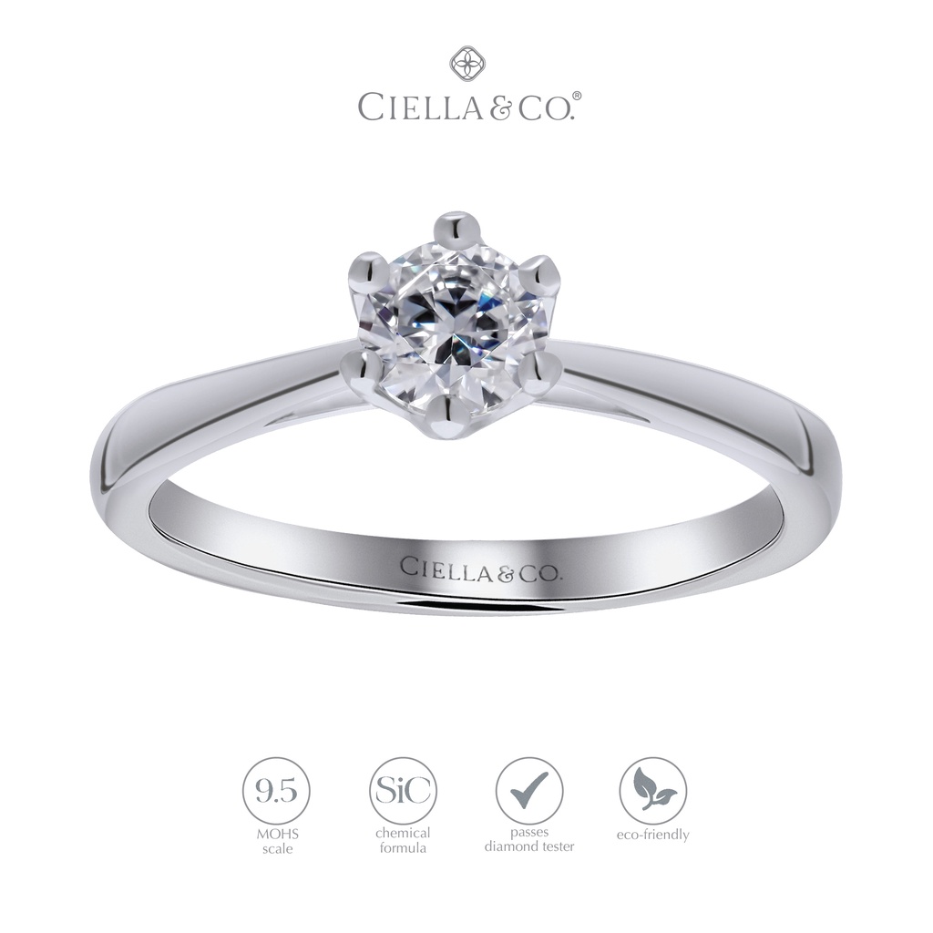 6 Prong Trellis Solitaire Ring