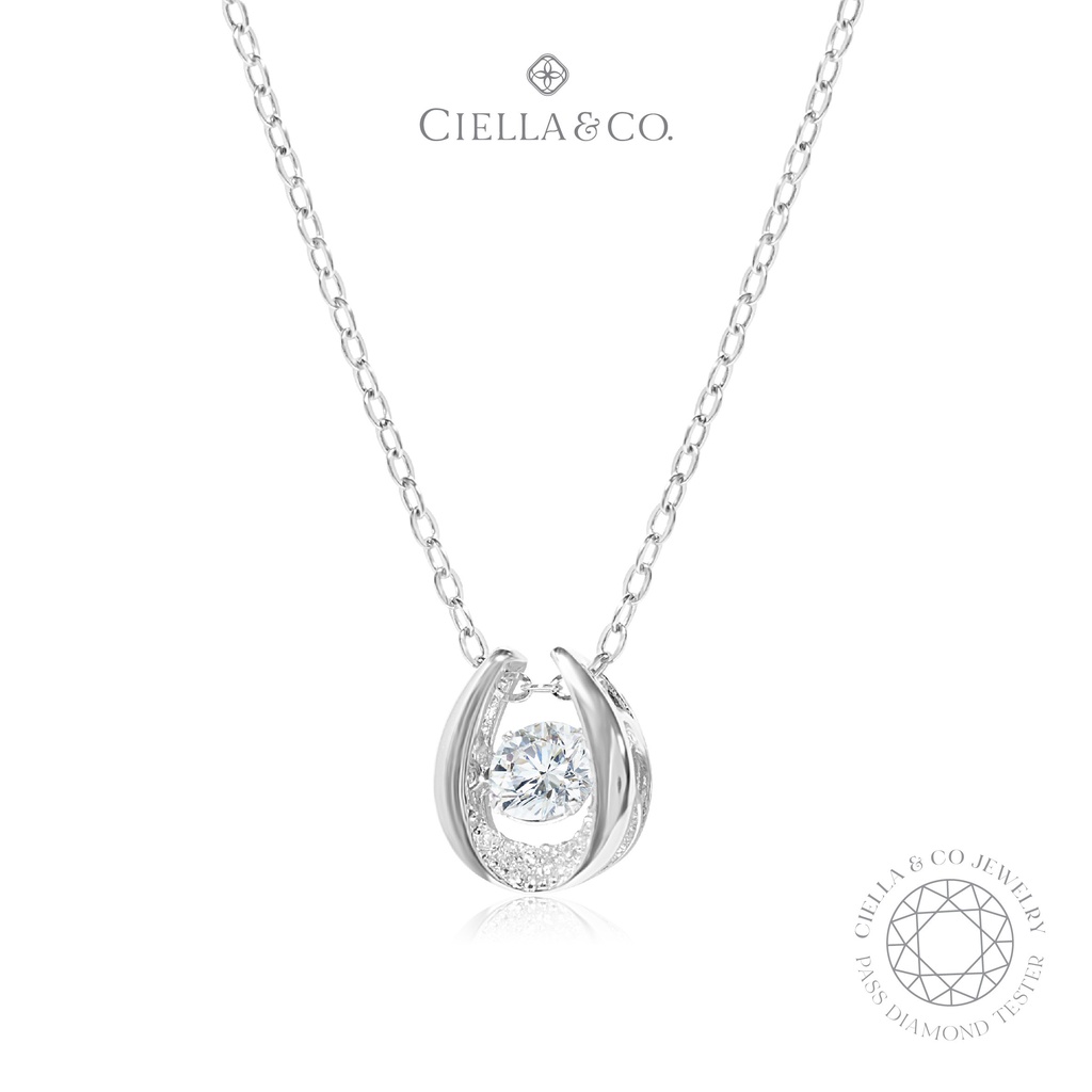 Horseshoe Heartbeat Pendant Necklace