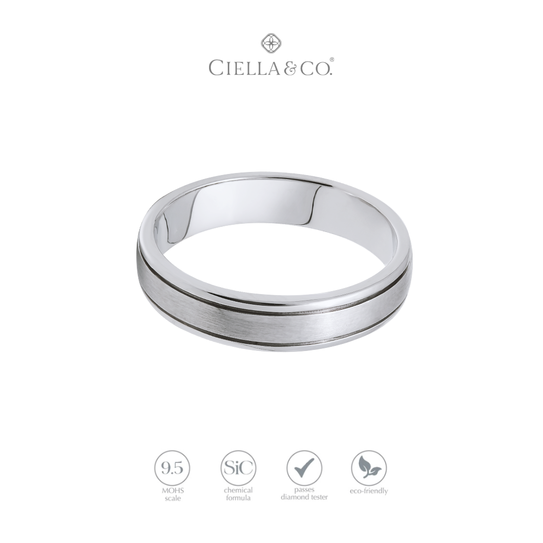 Ciella & Co - Carlo Satin Finish Men Wedding Ring Cincin Nikah Pria